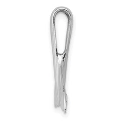 14k White Gold Whale Tail Slide
