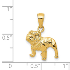 14k Bulldog Pendant - 3