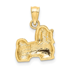 14K Diamond-cut Shih Tzu Pendant - 2