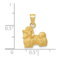 14K Diamond-cut Shih Tzu Pendant - 2