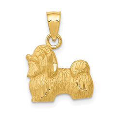 14K Diamond-cut Shih Tzu Pendant - 2