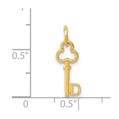 14k Key Letter D Initial Charm