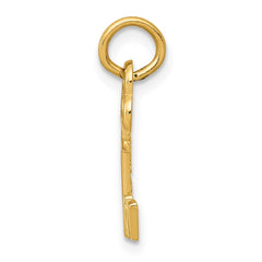 14k Key Letter M Initial Charm