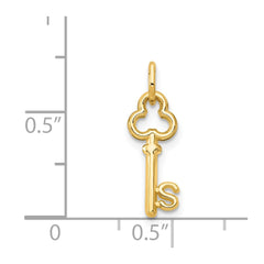 14k Key Letter S Initial Charm