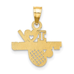 14K I HEART TENNIS Charm - 2