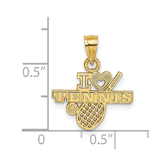 14K I HEART TENNIS Charm - 2