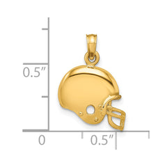 14k Football Helmet Pendant - 2