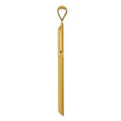 14k 3-D Polished Hollow Cross Pendant - 5