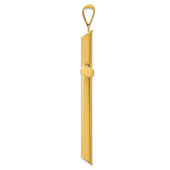 14k 3-D Polished Hollow Cross Pendant - 2