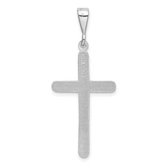 14k White Gold Cross Pendant - 16
