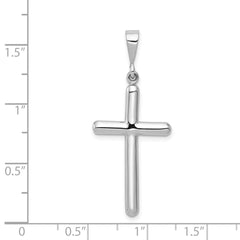 14k White Gold Cross Pendant - 16