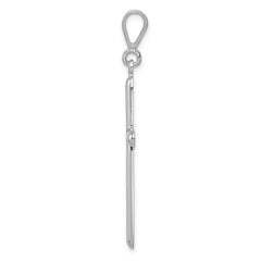 14k White Gold Cross Pendant - 3