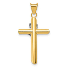 14K Two-Tone w/Rhodium Inri Crucifix Pendant
