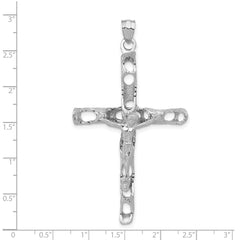 14K White Gold Crucifix Pendant - 2