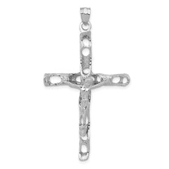 14K White Gold Crucifix Pendant - 2