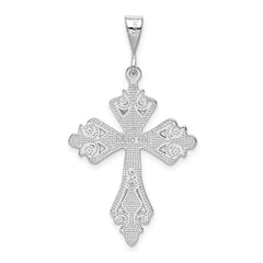 14k White Gold Cross Pendant - 5