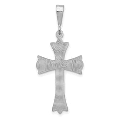 14k White Gold Cross Pendant - 12