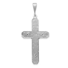 14k White Gold Crucifix Pendant - 13