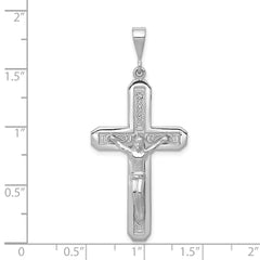14k White Gold Crucifix Pendant - 13
