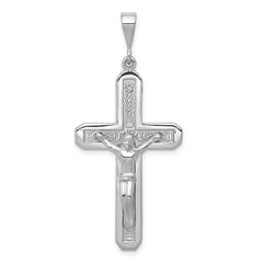 14k White Gold Crucifix Pendant - 13