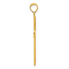 14k Polished Cross Pendant - 38