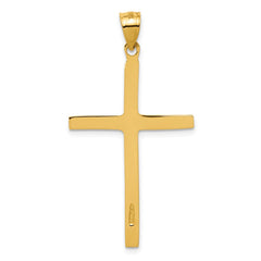 14k Polished Cross Pendant - 38