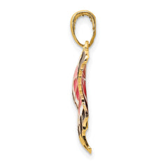 14K Enameled Butterfly Pendant - 3