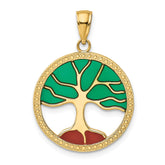 14K Enameled Tree of Life Pendant