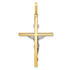 14k Two-tone Crucifix Pendant - 14