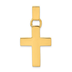 14k Hollow Cross Pendant - 12