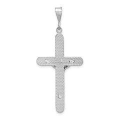 14k White Gold Crucifix Pendant - 8