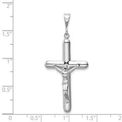 14k White Gold Crucifix Pendant - 8