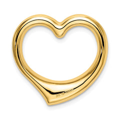 14K Polished Heart Chain Slide - 4