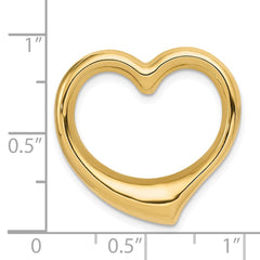 14K Polished Heart Chain Slide - 4
