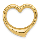 14K Polished Heart Chain Slide - 4