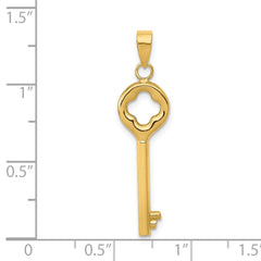 14K Polished 3-D Key Charm - 2
