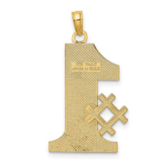14k #1 DAD Charm - 7