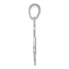 14K White Gold #1 DAD Charm - 2