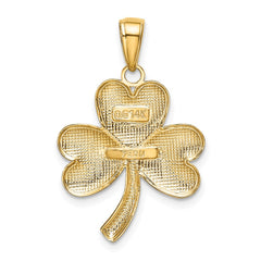 14k Shamrock Charm - 3