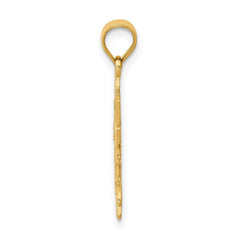 14k Polished Filigree Sun Pendant