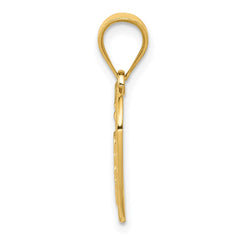 14k Caduceus Heart Medical Pendant