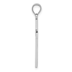 14K White Gold Cross Pendant - 3