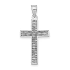 14K White Gold Cross Pendant - 3