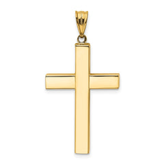14k Hollow Cross Pendant - 14