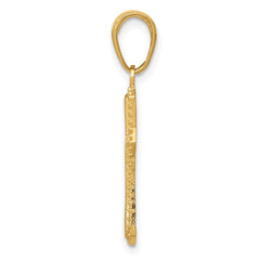 14k Passion Cross Pendant - 12