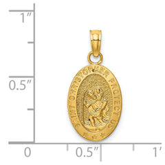 14k Saint Christopher Medal Pendant - 6