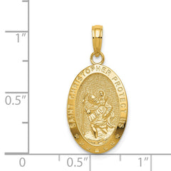 14k Saint Christopher Medal Pendant - 7