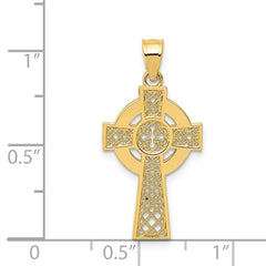 14k Celtic Cross Pendant - 16