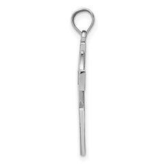 14k White Gold Celtic Cross Pendant - 3