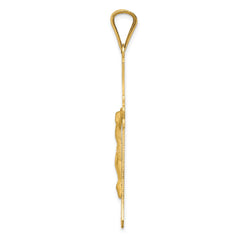 14k Polished Satin and D/C Crucifix Pendant - 8
